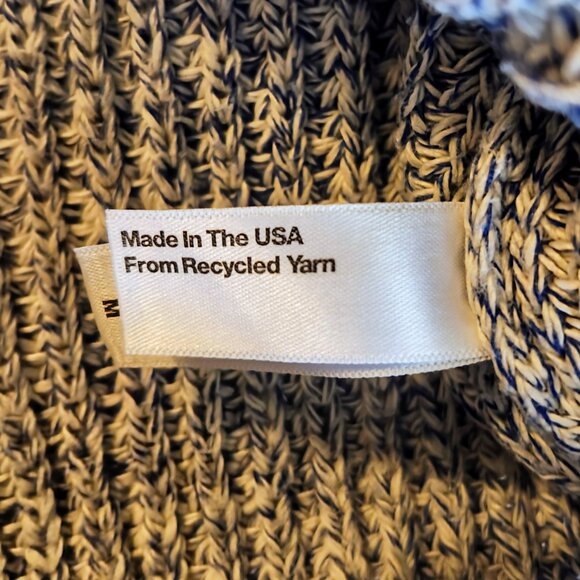 American Apparel Cropped Blue Cotton Knit Sweater - Picture 3 of 6